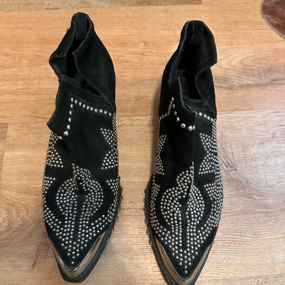 Jeffery Campbell Black Studded Booties
